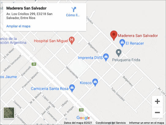 Cómo llegar a Maderera San Salvador